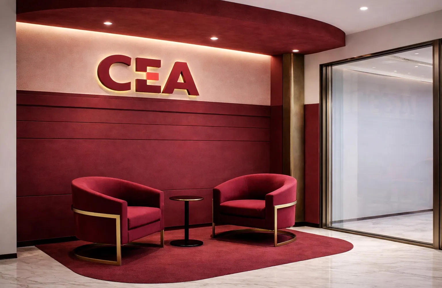 Rincón de fotocall corporativo del proyecto CEA