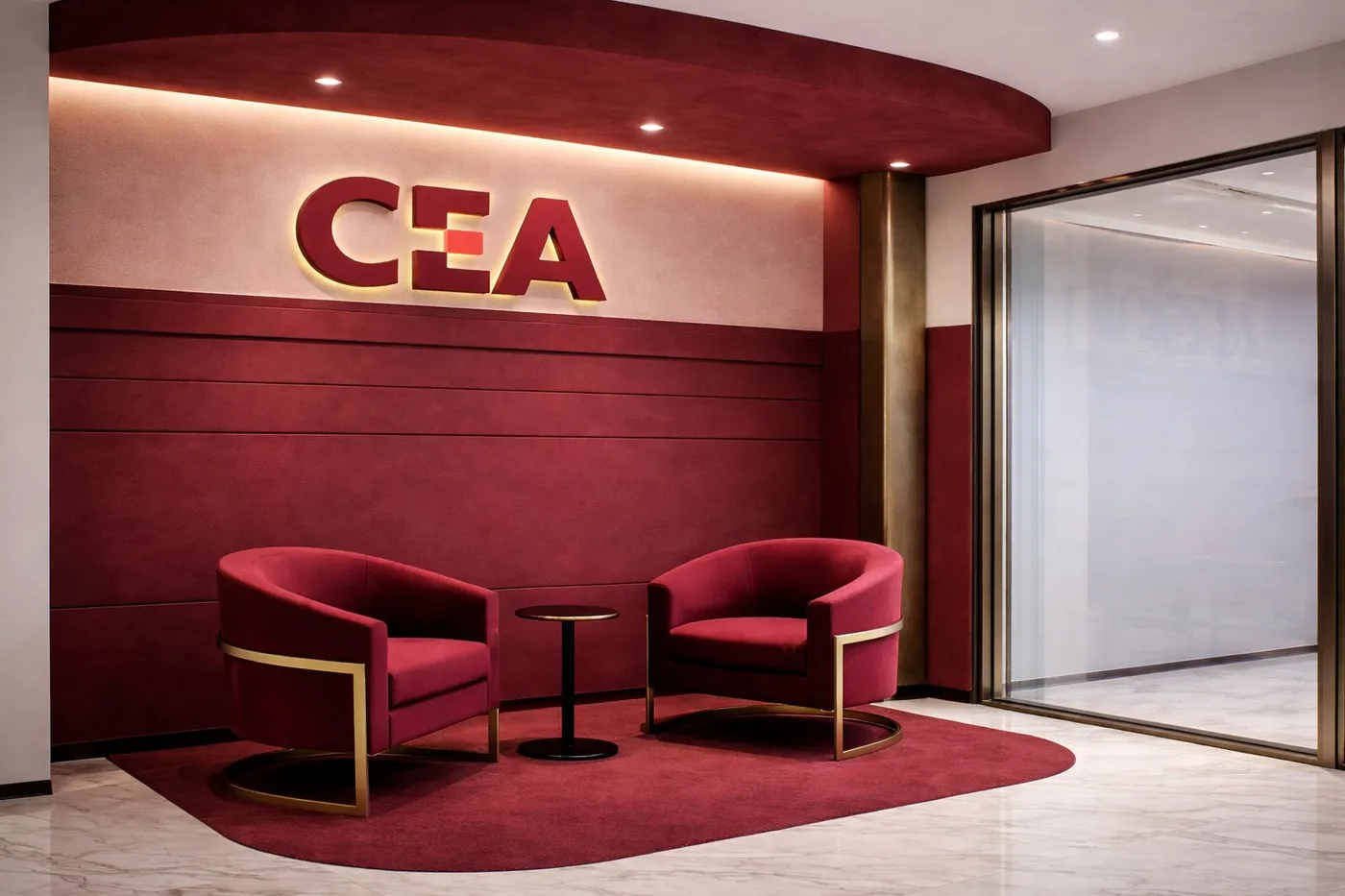 Rincón de fotocall corporativo, proyecto CEA