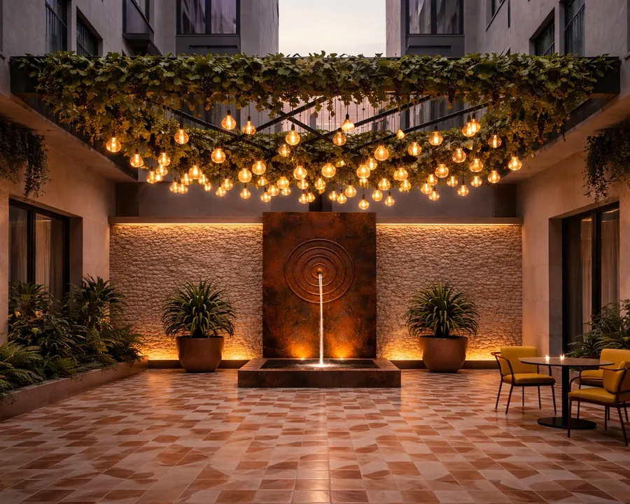 Recovered interior courtyard, Ajibe project
